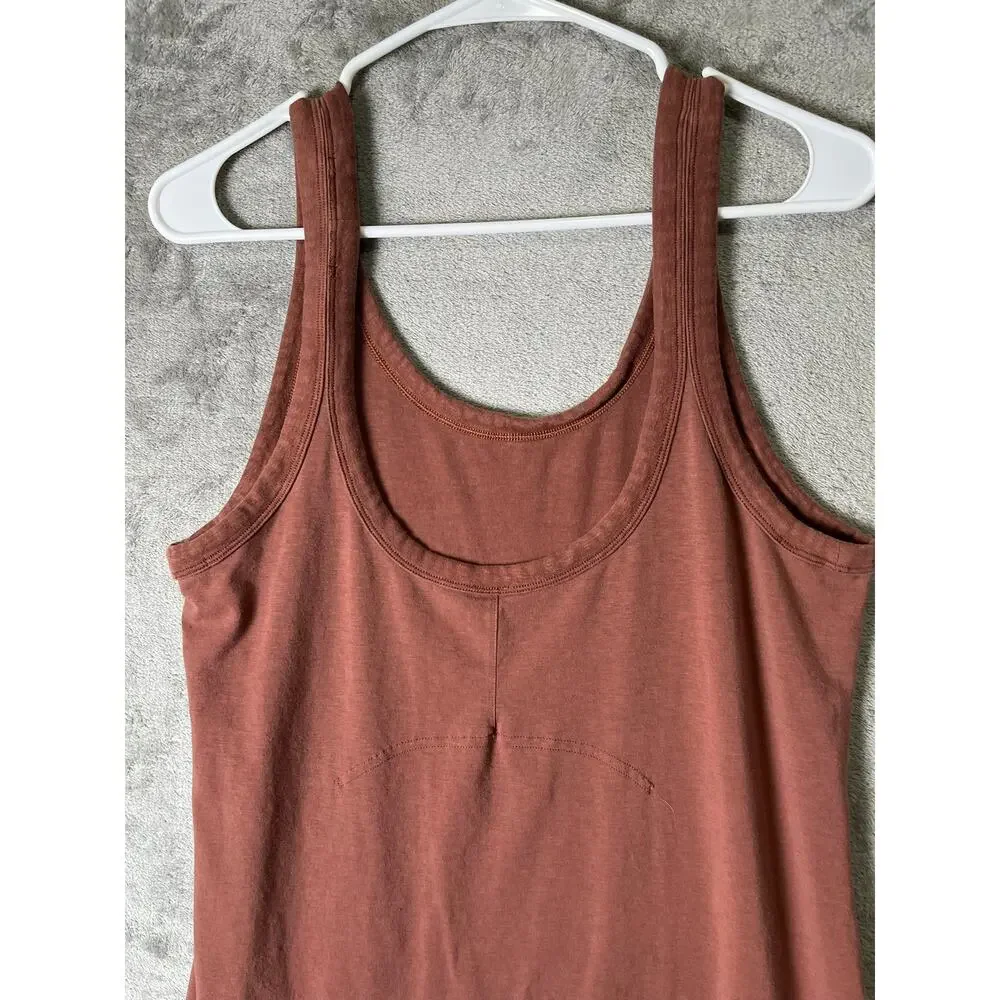 Lululemon Classic-Fit Cotton Blend Scoop Dress Ancient Copper Size 10 Sleeveless